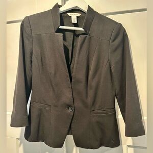White House Black Market Black Dress/Suit Jacket Sz 4. 3/4 sleeves, lined